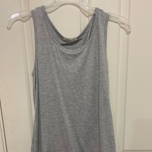 Grey Tank With Colorful Tassel Fringe!